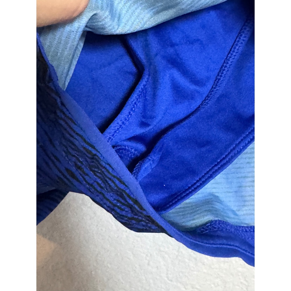 Adidas Women's Running Shorts Blue Black Graphic Print ClimaLite Small S - Picture 2 of 3